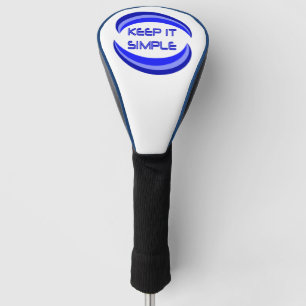 Couvre-club De Golf Garder simple Citation Récupération Slogan Bleu