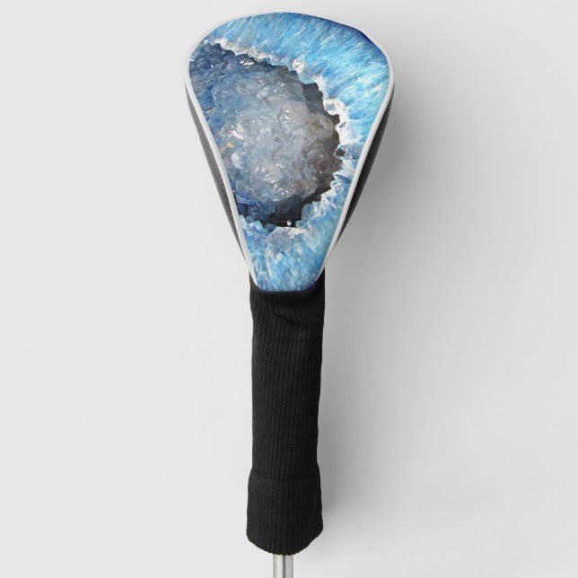 Couvre-club De Golf Géode cristal bleu tombé (Devant)