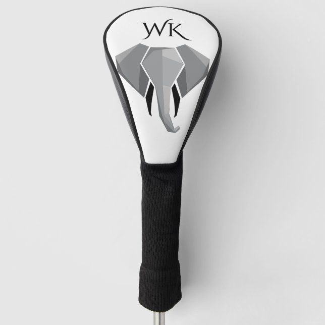 Couvre-club De Golf Géométrie Tête d'éléphant Paraphe (Devant)