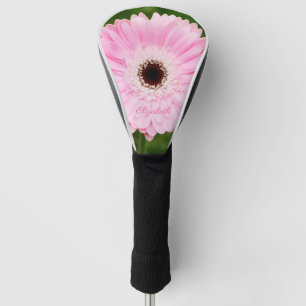 Couvre-club De Golf Gerbera Daisy florale rose pâle personnalisée