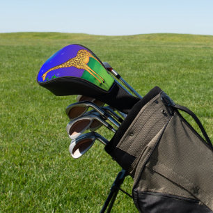 Couvre-club De Golf Giraffe Thème Golf Tête Couverture