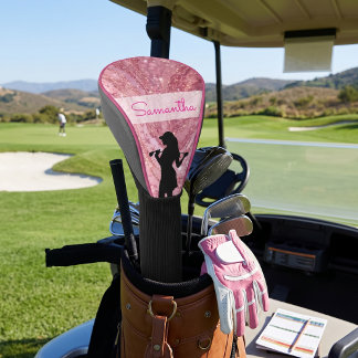 Couvre-club De Golf Glitter Rose Personnalisé