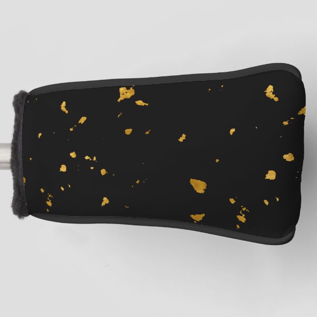 Couvre-club De Golf Gold Flakes Noir (Devant)