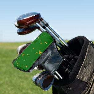 Couvre-club De Golf Gold Flakes sur Emerald Green
