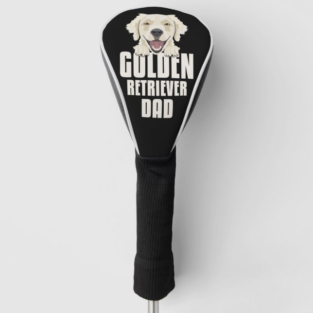 Couvre-club De Golf Golden Retriever Papa, Chien Papa (Devant)