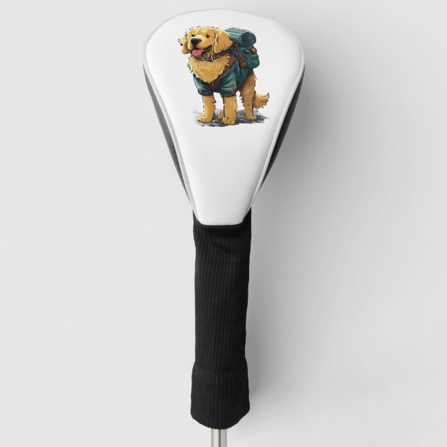 Couvre-club De Golf Golden Retriever Randonnée et Camping (Devant)