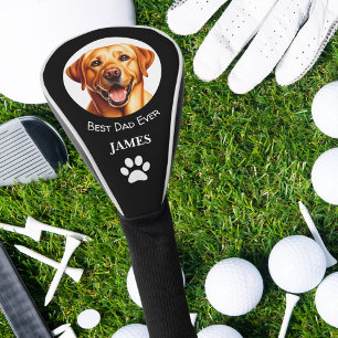Couvre-club De Golf Golden Yellow Labrador Meilleur père Jamais Nom