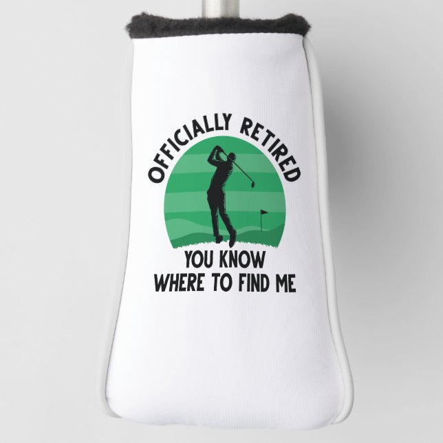 Couvre-club De Golf Golf à la retraite officielle (Tourné à 90°)
