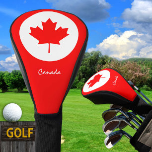 Couvre-club De Golf Golf Canada & Drapeaux canadiens / Clubs de golf C