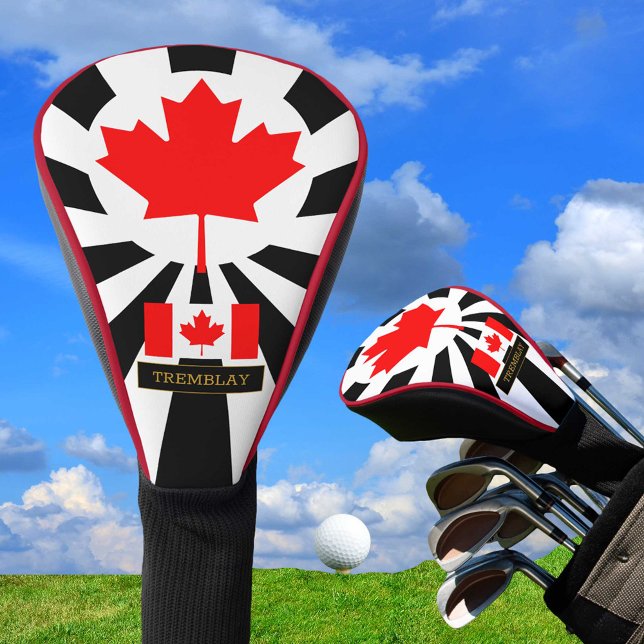 Couvre-club De Golf Golf Canada Premium & drapeau canadien / Patriotes (Créateur téléchargé)