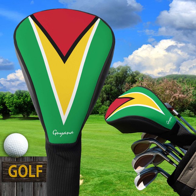 Couvre-club De Golf Golf Guyana & Guyana Drapeau /Clubs de golf Couver (Créateur téléchargé)