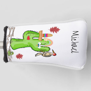 Couvre-club De Golf Golf Head Cover Bird Cactus