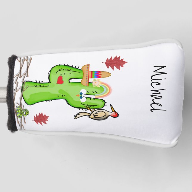 Couvre-club De Golf Golf Head Cover Bird Cactus (Devant)