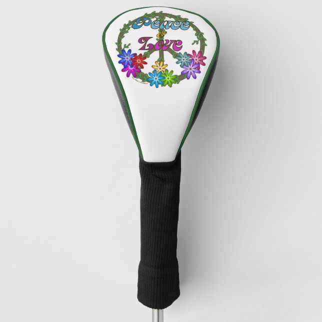 Couvre-club De Golf Golf Head Cover - Peace & Love (Devant)