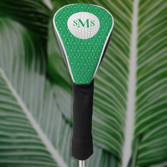 Couvre-club De Golf Golf Vert 3 Monogramme initial (Créateur téléchargé)