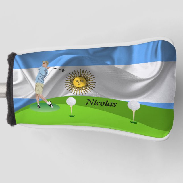 Couvre-club De Golf Golfeur argentin (Devant)