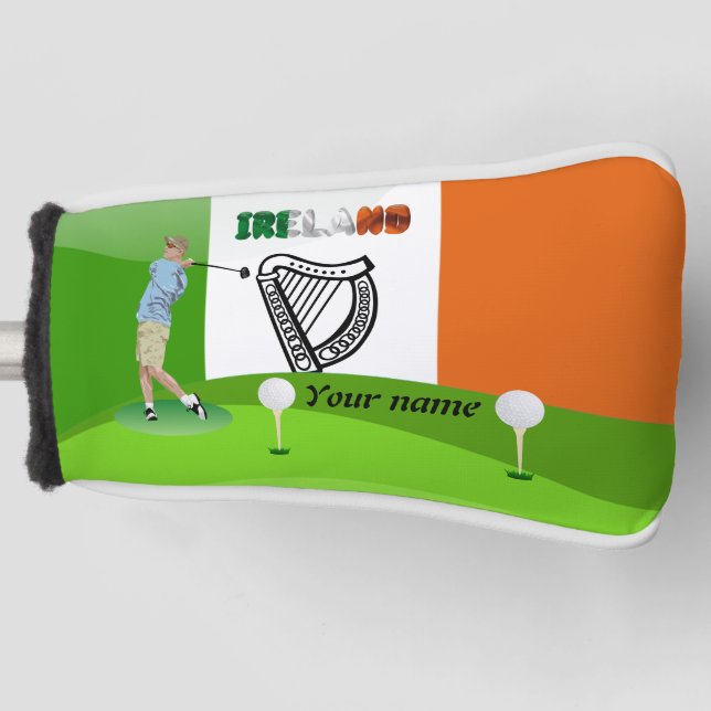 Couvre-club De Golf Golfeur irlandais (Devant)