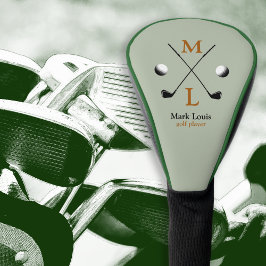 Couvre-club De Golf golfeur. monogramme joueur