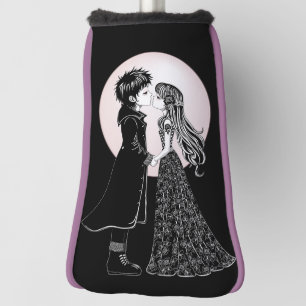 Couvre-club De Golf Gothique Emo Enfants Kiss Valentine's Day