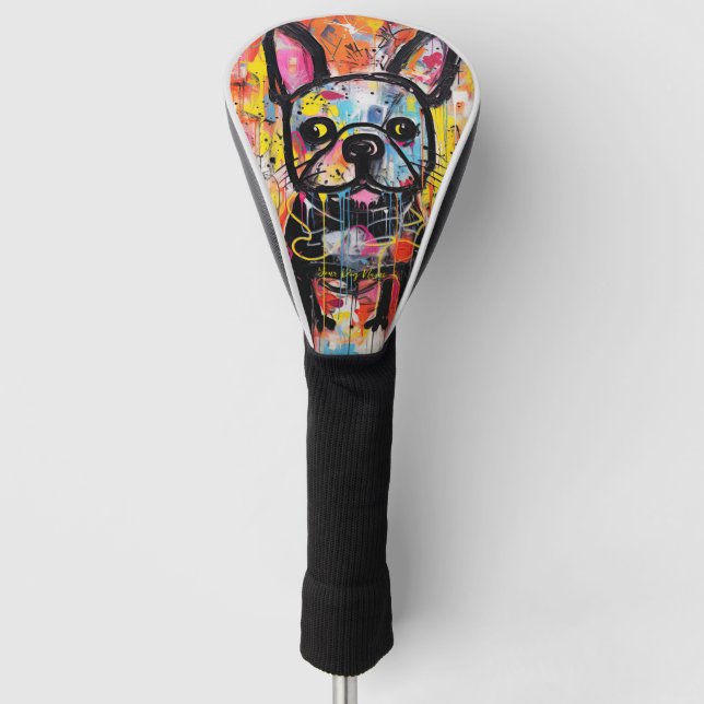 Couvre-club De Golf Graffiti français Bulldog 01 - Leonardo Abbacchi (Devant)