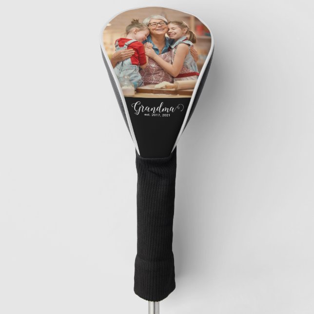 Couvre-club De Golf Grandma Established Script Gift Photo (Devant)
