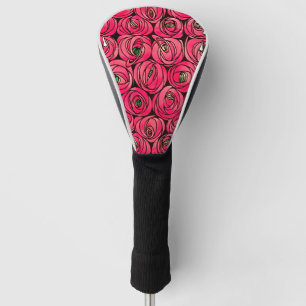 Couvre-club De Golf Graphique rose Art Nouveau Rennie Macintosh