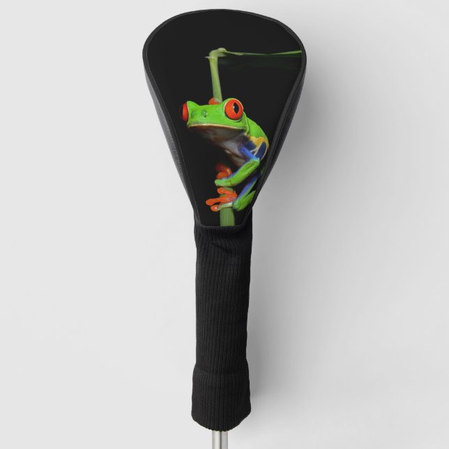 Couvre-club De Golf Grenouille peinte aux yeux rouges (Devant)