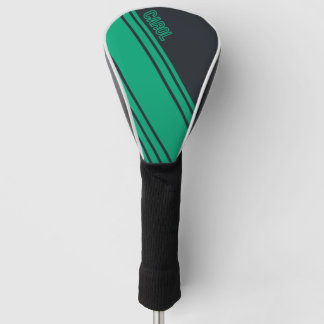 Couvre-club De Golf Gris solide et vert personnalisable