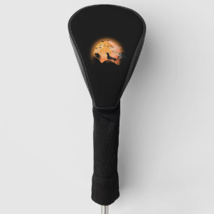 Couvre-club De Golf Halloween Dachshund Et Lune