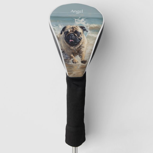 Couvre-club De Golf Happy Carlin at the Beach personnalisable (Devant)