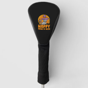 Couvre-club De Golf Happy Meow O Ween Citrouille Chat Witch Pleine lun