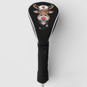 Couvre-club De Golf Haut de travail de Noël Gants en caoutchouc de ren