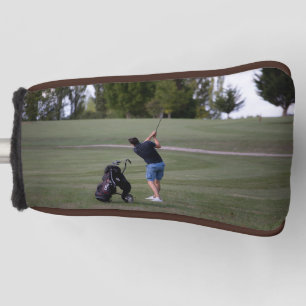 Couvre-club De Golf Homme balançant un club de golf Putter Golf Head C