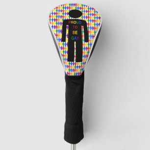 Couvre-club De Golf Hommes gays LGBTQ Silhouette et arc-en-ciel