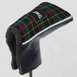 Couvre-club De Golf Hommes Monogrammé moderne noir vert en plastique C