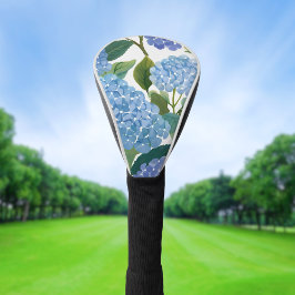 Couvre-club De Golf Hortensias bleus | Beau buisson floral