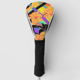 Couvre-club De Golf Housse de tête de driver de golf à motif floral en