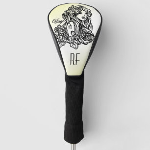 Couvre-club De Golf Housse de tête de golf à monogramme jaune Vierge Z