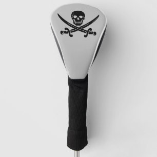 COUVRE-CLUB DE GOLF HOUSSE DE TÊTE DE GOLF CRÂNE DE PIRATE ET OS CROIS