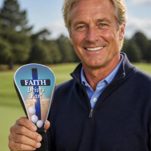 Couvre-club De Golf Housse de tête de golf Faith Drives Far