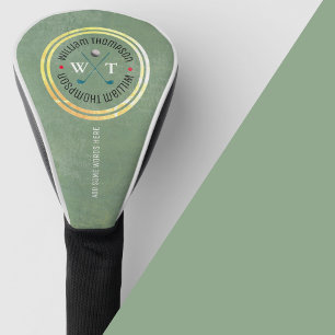 Couvre-club De Golf Housse de tête de golf pour golfeur avec nom de lo