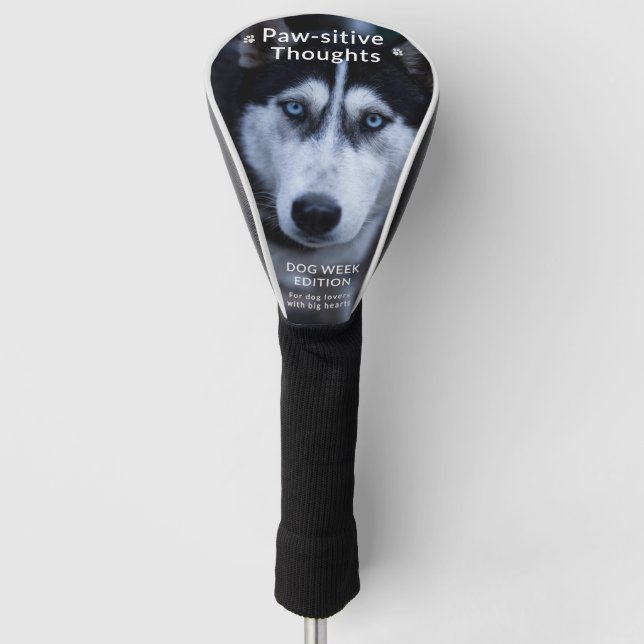 Couvre-club De Golf Housse de tête de golf sur mesure pour chien - Cut (Devant)