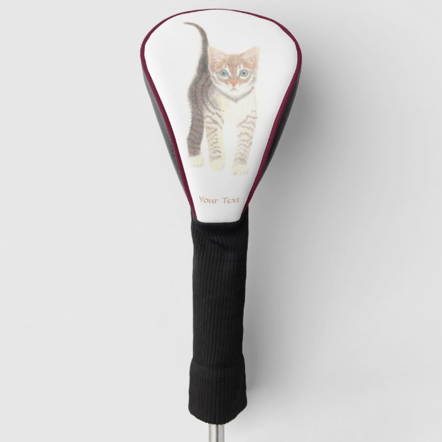 Couvre-club De Golf Housse de tête de golf Tabby Kitten (Devant)