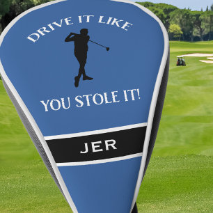 Couvre-club De Golf Humour drôle de golfeur pour lui monogramme sports