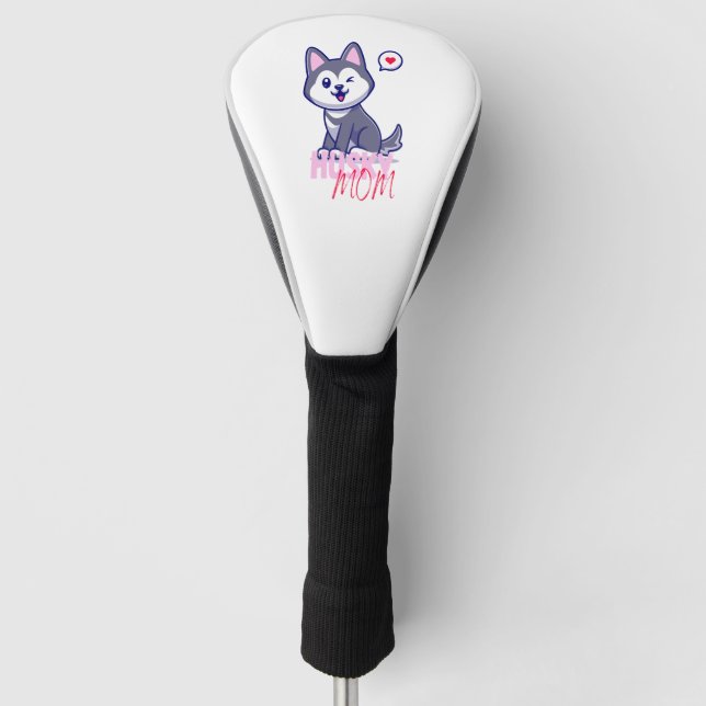 Couvre-club De Golf Husky Chig Maman Cute Kawaii Chiot (Devant)