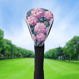 Couvre-club De Golf Hydrangeas Florales Rose Tendre