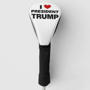 Couvre-club De Golf I Love Président Trump Heart