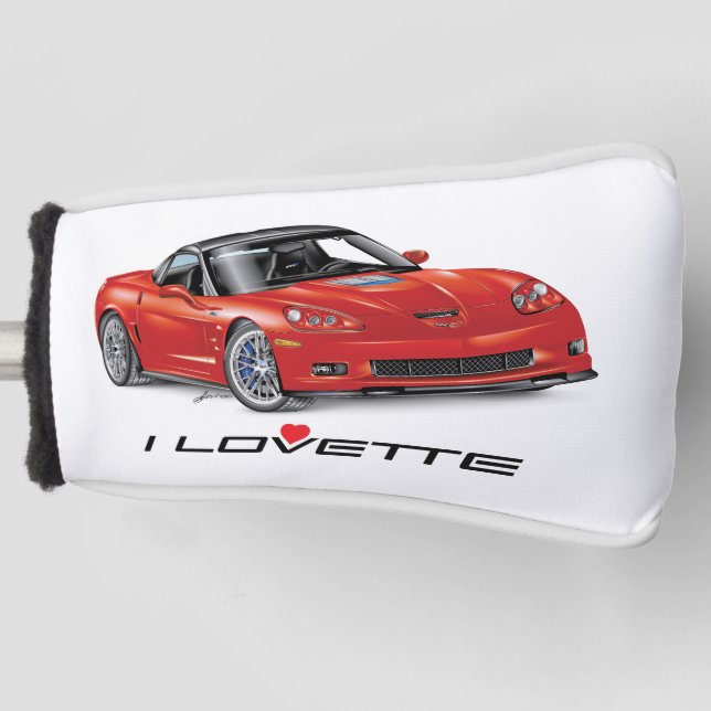 Couvre-club De Golf I LOVETTE® UNIQUE Auto Art Design (Devant)