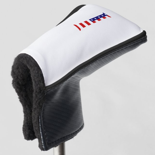 Couvre-club De Golf I Monogramme superposé sur le drapeau américain pc (Devant 3/4)