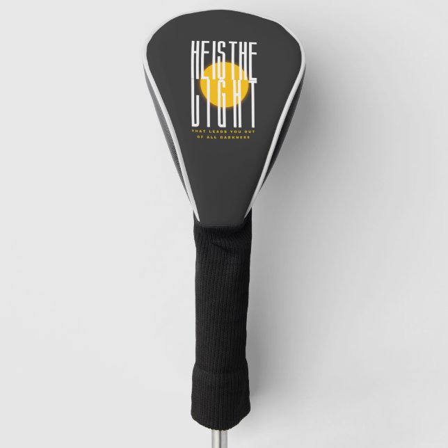Couvre-club De Golf Il Est Le Chrétien Clair Noir (Devant)